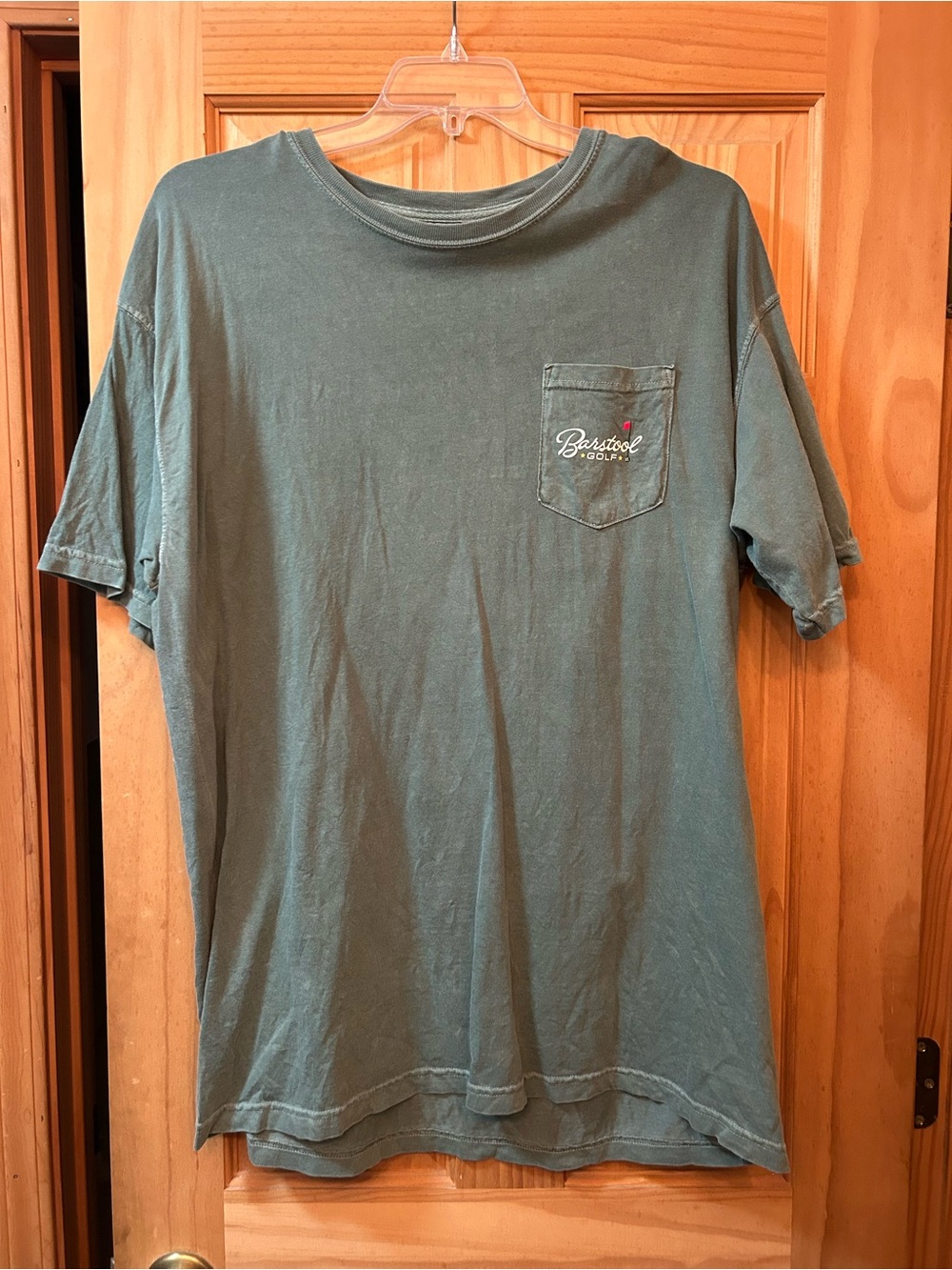 Barstool Golf Comfort Colors Teal Short Sleeve Pocket Tee